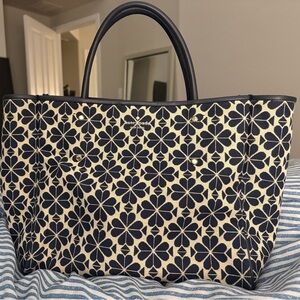 Kate Spade Navy and Beige Floral Tote